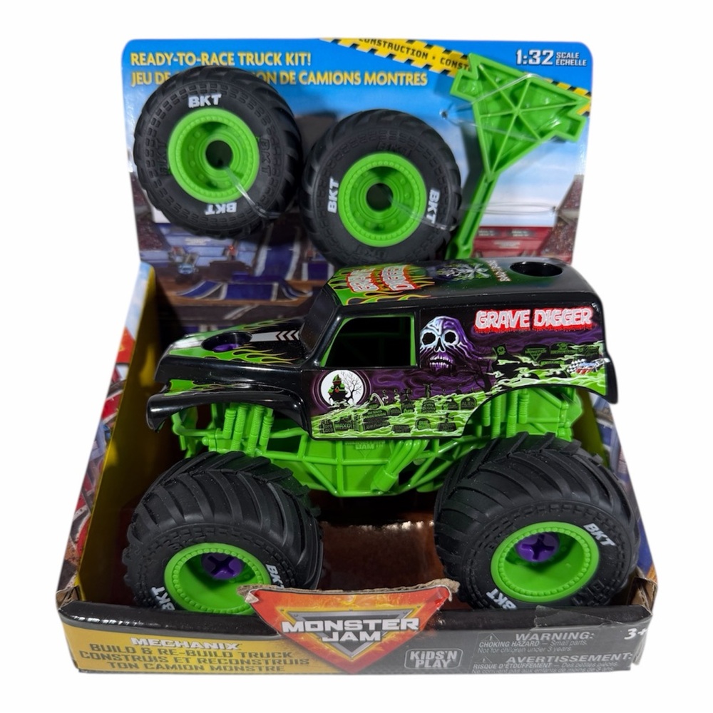 Monster Jam Mechanix Grave Digger Build & Rebuild 1:32 Race Truck Kit